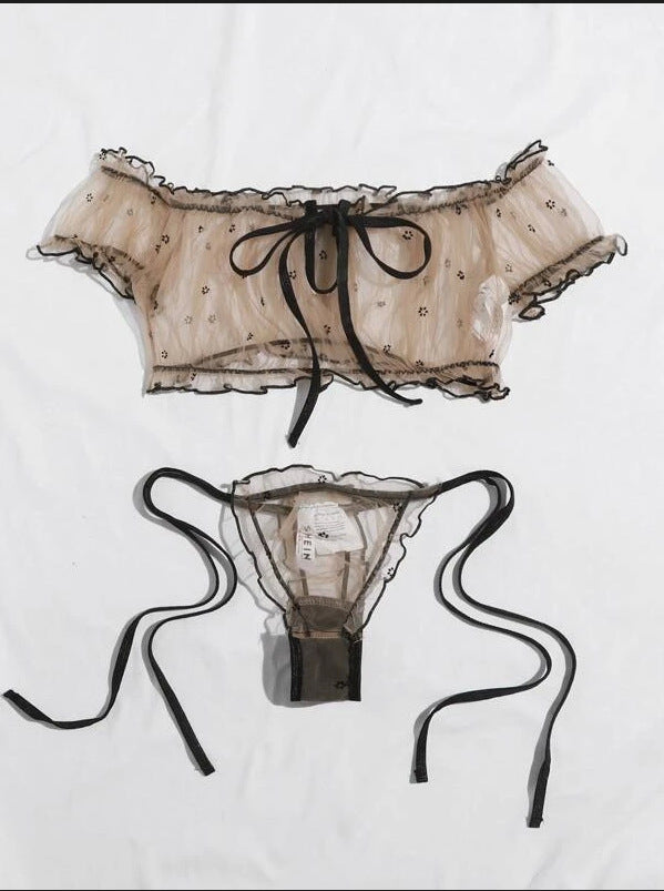 Sexy Lingerie Women Erotic Lace Babydoll Bra Porn Thong Sex Underwear Sleepwear Lenceria Lace Porn Bras Underwear Set Panties - UKLABELS